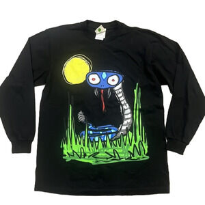 Black Graphic Long Sleeve Tee